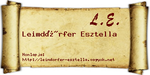 Leimdörfer Esztella névjegykártya